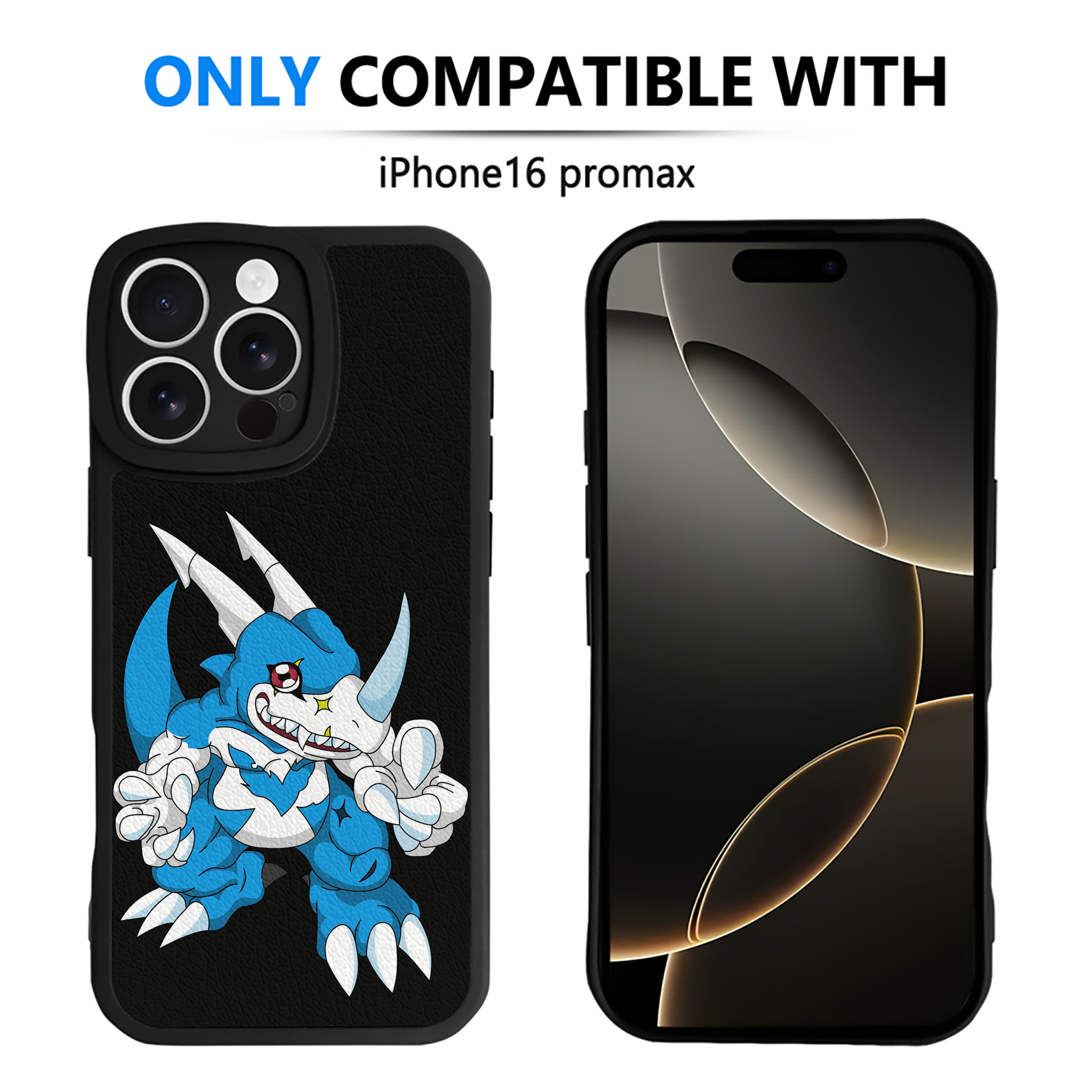 （画像用） Digimon デジタルモンスター/デジモン 【iPhone 16シリーズ対応】シリコンスマホケース（レザー調） 材質：シリコン